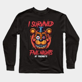 Five Nights at Freddy's I Survived Graphic Tee Long Sleeve T-Shirt